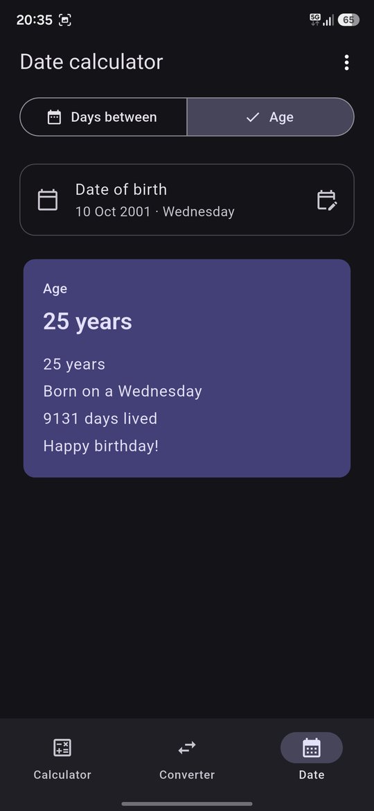 Age calculator